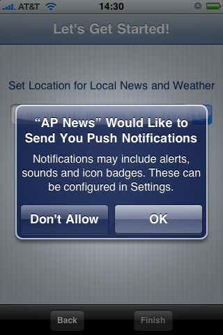 AP Push Notification service