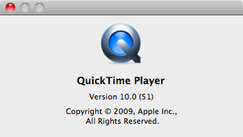 QuickTime Player 10 build 51