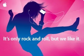 Apple: It's only rock and roll but we like it.